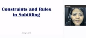 20190125 Contraints And Rules In Subtitling