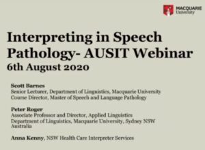 20200806 Interpreting In Speech Pathology