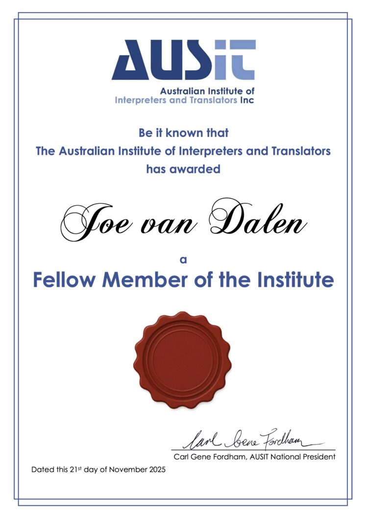 Ausit Fellowship Joe 1