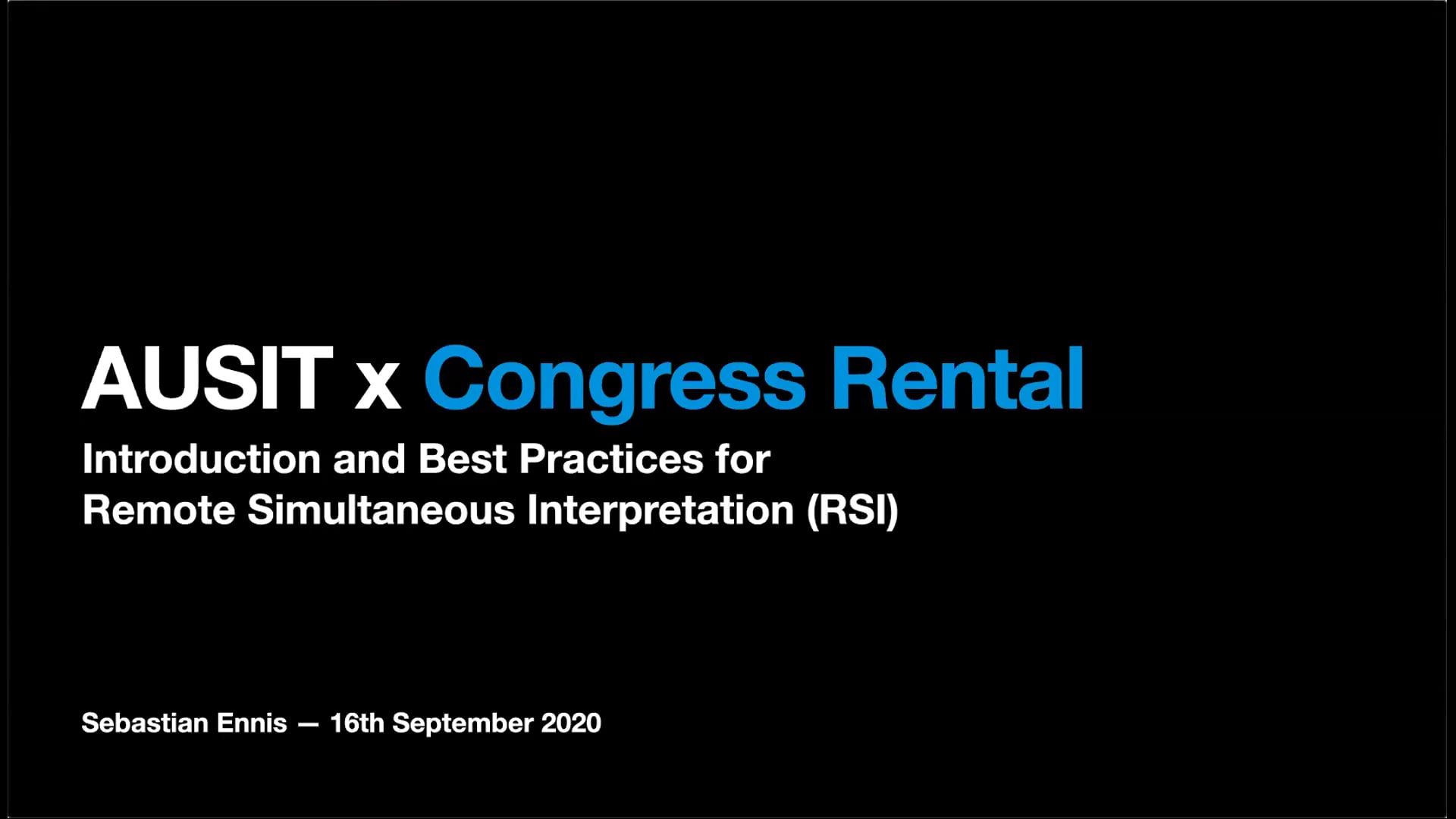 Introduction And Best Practices For Rsi