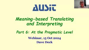Meaning Based Translating And Interpreting Part 6